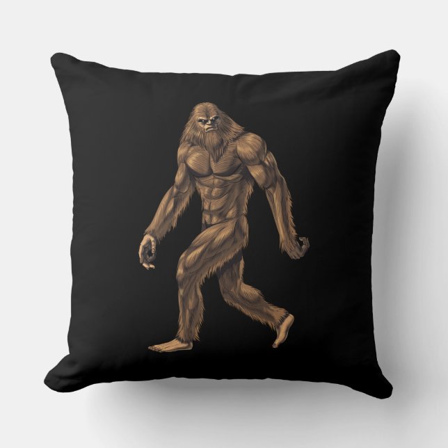 Cojín Decorativo Cryptid Creature Bigfoot (Anverso)