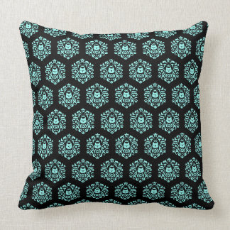 Cojín Decorativo Cryptocurrency MonaCoin MonaDamask Pattern Blue