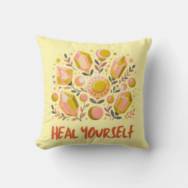 Cojín Decorativo Crystal Healing Throw Pillow  Spiritual Home Decor