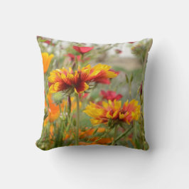 Cojín decorativo cuadrado con diseño de flores sil