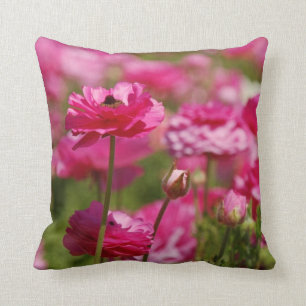 Cojín decorativo cuadrado con diseño Ranunculus