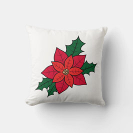 Cojín decorativo cuadrado con Navidades rojos Poin