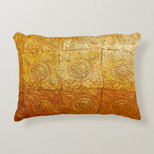 Cojín Decorativo Cuadrado de latón con patternabstract, arte, gráfi