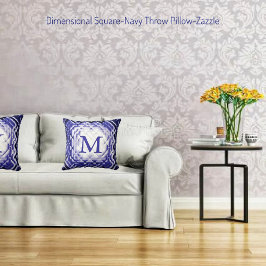 Cojín Decorativo Cuadrado dimensional-Navy-M