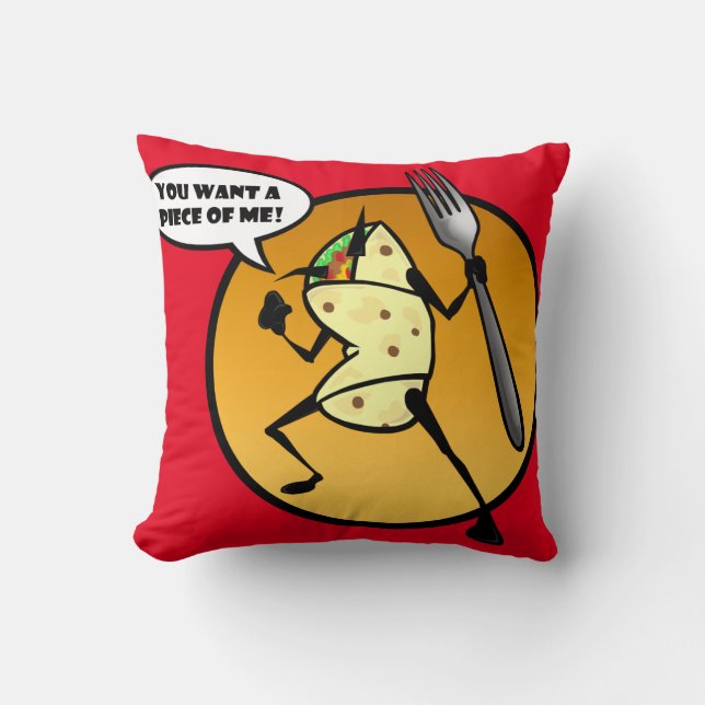 COJÍN DECORATIVO CUADRADO GRÁFICO DEL BURRITO (Anverso)