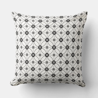 Cojín Decorativo Cuadrado japonés blanco negro