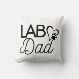 Cojín decorativo cuadrado "Lab Dad"
