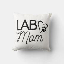 Cojín decorativo cuadrado "Lab Mom"