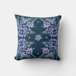 Cojín Decorativo Cuadrado Vintage Azul