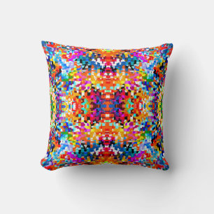 Cojín Decorativo Cuadrados abstractos coloridos lindos