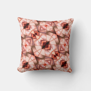 Cojín Decorativo Cuadrados abstractos sobre el vino rosado de nácar