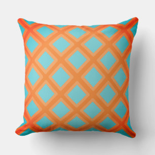 Cojín Decorativo Cuadrados anglonizados naranja