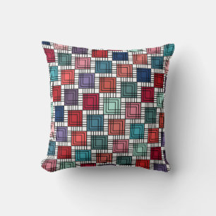 Cojín Decorativo Cuadrados art decó