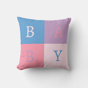 Cojín Decorativo Cuadrados de alfabeto para bebés