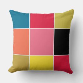 Cojín Decorativo Cuadrados de cascada de arco iris