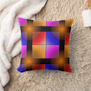 Cojín Decorativo Cuadrados de colores vivos