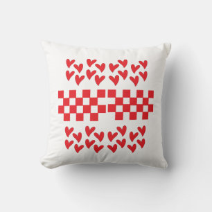 Cojín Decorativo Cuadrados de corazones y damas