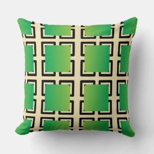 Cojín Decorativo Cuadrados de degradado verde