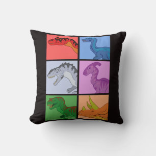 Cojín Decorativo Cuadrados de dinosaurios