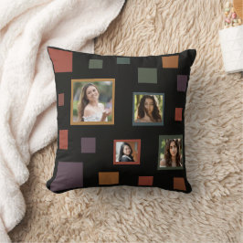 Cojín Decorativo Cuadrados de Fotos Personalizados