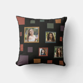 Cojín Decorativo Cuadrados de Fotos Personalizados