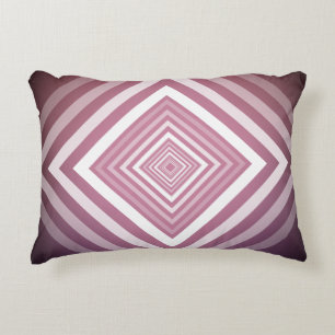 Cojín Decorativo Cuadrados de gradación rosa y blanco modernos