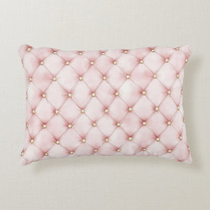 Cojín Decorativo Cuadrados de oro rosa bonito  
