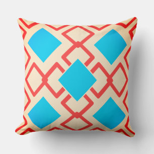 Cojín Decorativo Cuadrados en durazno claro