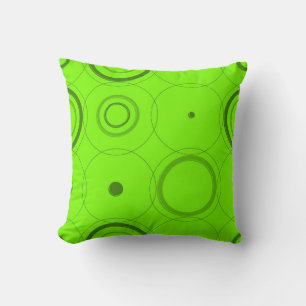 Cojín Decorativo Cuadrados pop retro verde lima Resumen Pillow de a