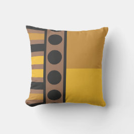 Cojín Decorativo Cuadrícula Retro Dorada