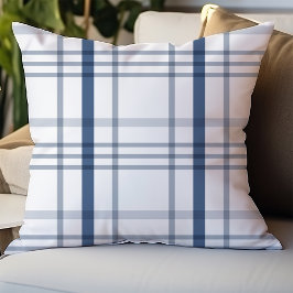 Cojín Decorativo Cuadro azul y blanco