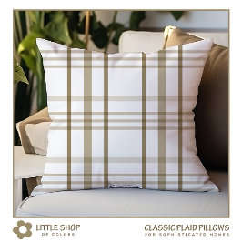 Cojín Decorativo Cuadro beige y blanco