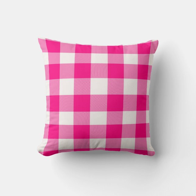 Cojín Decorativo Cuadro de Búfalo Rosa  (Anverso)