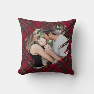 Cojín Decorativo Cuadro de Navidad Foto familiar personalizada