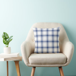 Cojín Decorativo Cuadro náutico azul y blanco