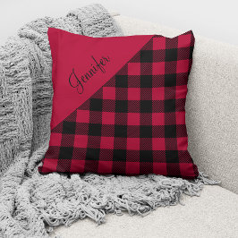 Cojín Decorativo Cuadro Rojo Moderno Personalizado
