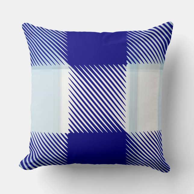 Cojín Decorativo Cuadros azules (Anverso)