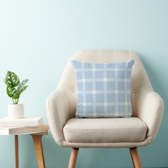 Cojín Decorativo Cuadros azules - País francés (Silla)