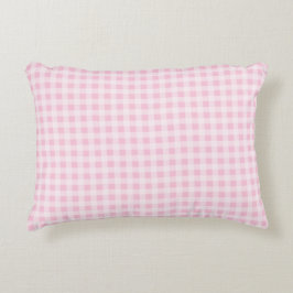 Cojín Decorativo Cuadros de cuadritos rosa pastel