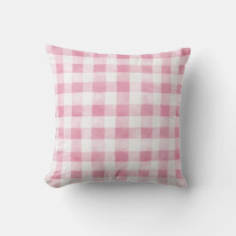 Cojín Decorativo Cuadros de rayas verdes rosados blancos