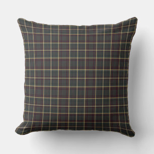 Cojín Decorativo Cuadros Escoceses Gris y Verde