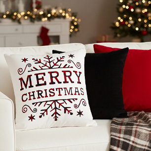Cojín Decorativo Cuadros Feliz Navidad