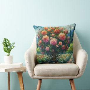 Cojín Decorativo Cuadros Impresionantes del Rosa Topiary