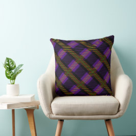 COJÍN DECORATIVO CUADROS INSPIRADOS EN HALLOWEEN DE COLOR MORADO Y 