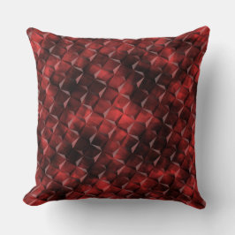 Cojín Decorativo Cuadros manchados de rojo a oscuro, manchas 3D de