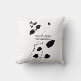 Cojín Decorativo ¡CUALQUIER COLOR! Sangre y agua - Pillow poesía