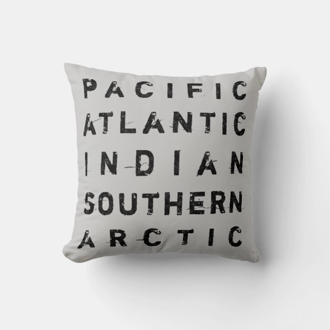 Cojín Decorativo Cualquier estilo de playa oceánica (Anverso)