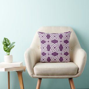 Cojín Decorativo Cualquier pilar de los enlaces de color y de círcu