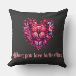 Cojín Decorativo Cuando amas a las mariposas