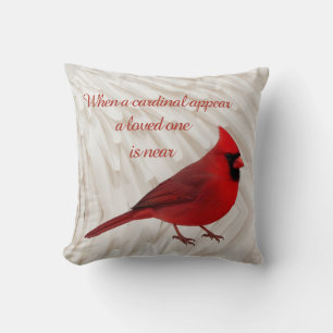 Cojín Decorativo Cuando Aparece un Cardenal un Ser Querido Está Cer
